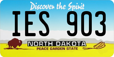 ND license plate IES903