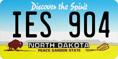 ND license plate IES904