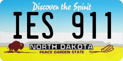 ND license plate IES911