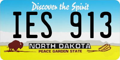 ND license plate IES913
