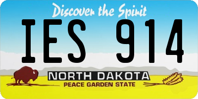 ND license plate IES914