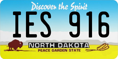 ND license plate IES916