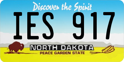 ND license plate IES917
