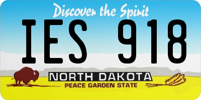 ND license plate IES918