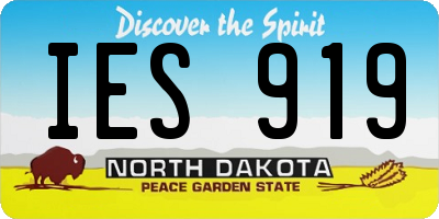 ND license plate IES919