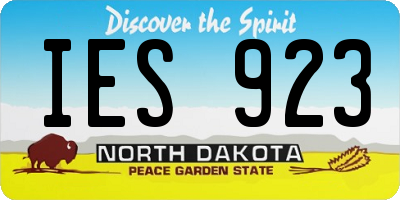 ND license plate IES923
