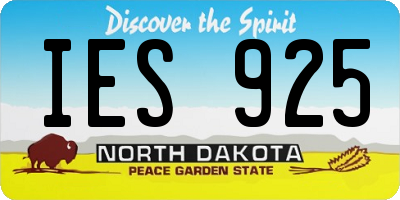 ND license plate IES925