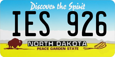 ND license plate IES926