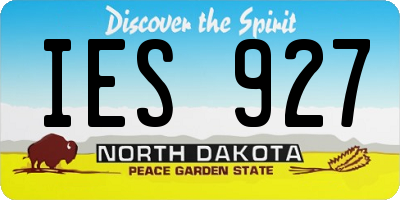 ND license plate IES927
