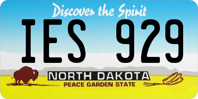ND license plate IES929