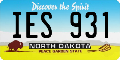 ND license plate IES931