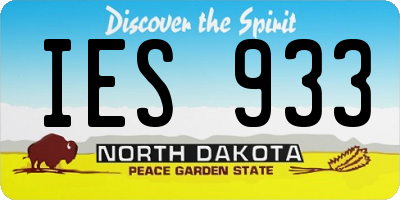 ND license plate IES933