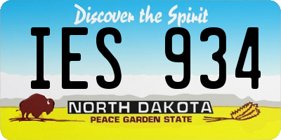 ND license plate IES934