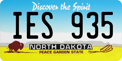 ND license plate IES935