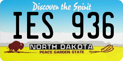 ND license plate IES936