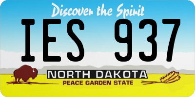 ND license plate IES937