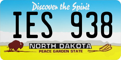 ND license plate IES938