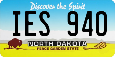 ND license plate IES940