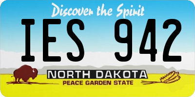 ND license plate IES942