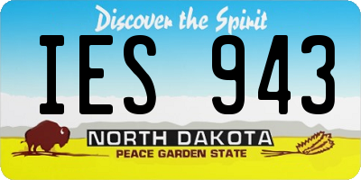 ND license plate IES943