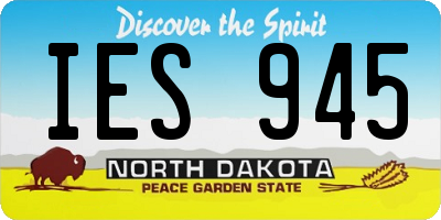 ND license plate IES945