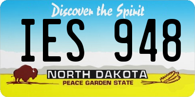ND license plate IES948