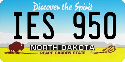 ND license plate IES950