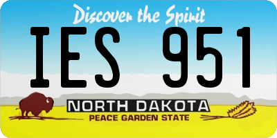 ND license plate IES951