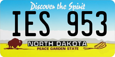 ND license plate IES953