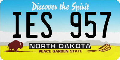 ND license plate IES957