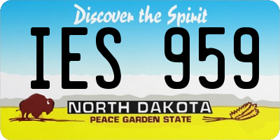 ND license plate IES959