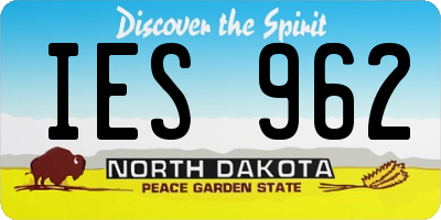 ND license plate IES962