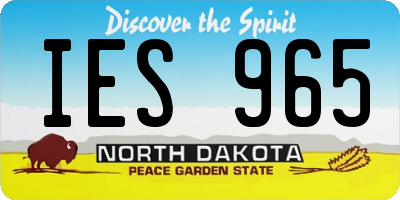 ND license plate IES965