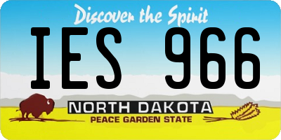 ND license plate IES966