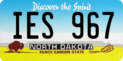 ND license plate IES967