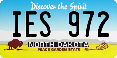 ND license plate IES972