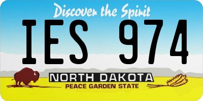 ND license plate IES974