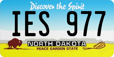 ND license plate IES977