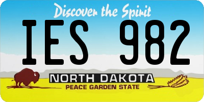 ND license plate IES982
