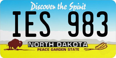 ND license plate IES983