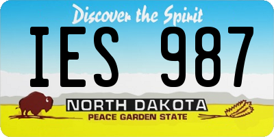 ND license plate IES987