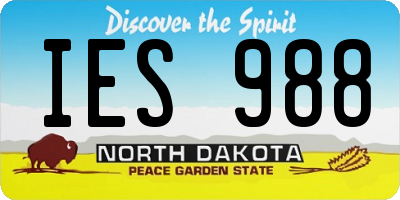 ND license plate IES988