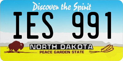 ND license plate IES991