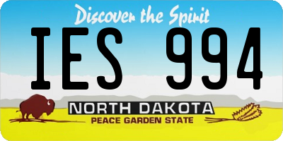 ND license plate IES994