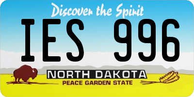 ND license plate IES996