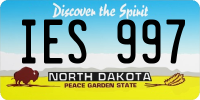ND license plate IES997