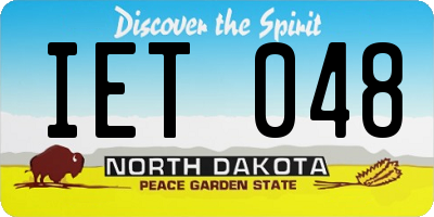 ND license plate IET048