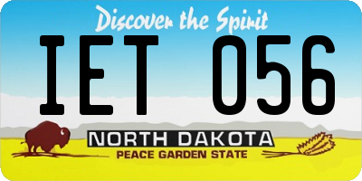 ND license plate IET056