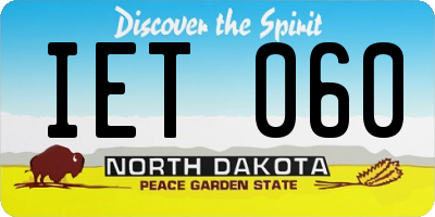 ND license plate IET060