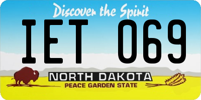 ND license plate IET069